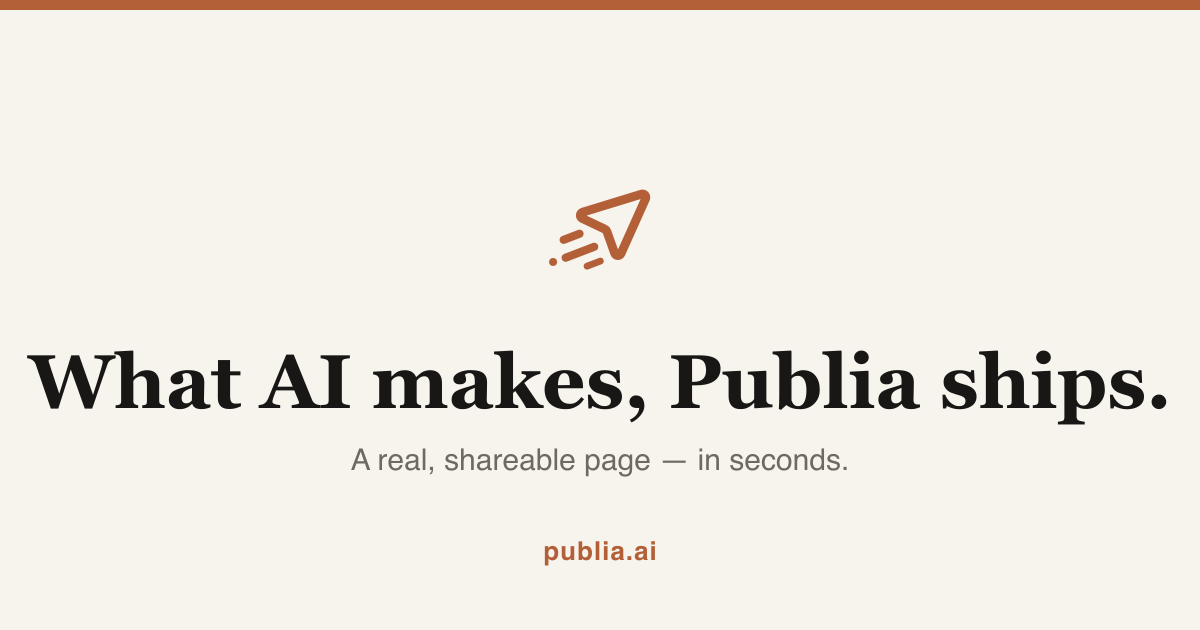 Publia Review: Best for Instant AI-to-Live-Page Deployment in 2026